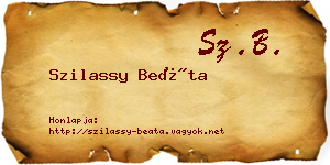Szilassy Beáta névjegykártya